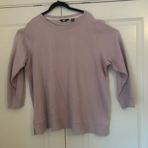 Lands' End Women’s Plus Size Lavender Waffle Knit Top